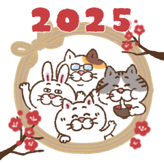 [LINEスタンプ] 台湾版！飛び出す☆目付きの悪い猫年末年始