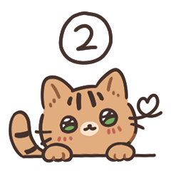 [LINEスタンプ] トラ子猫ラミーちゃん-02 ラブラブ