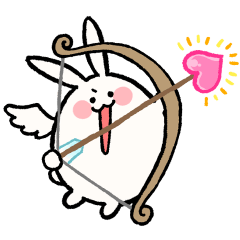 [LINEスタンプ] わんぱく！ころもちウサギ8_LOVE