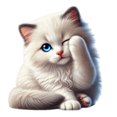 [LINEスタンプ] 【ずっと使える】英語で毎日ラグドール