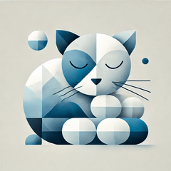 [LINEスタンプ] 安全なキュビズム猫