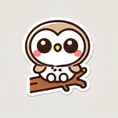 [LINEスタンプ] 幸せを運ぶフクロウの物語