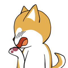 [LINEスタンプ] にやにや秋田犬