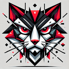 [LINEスタンプ] 危険なキュビズム猫