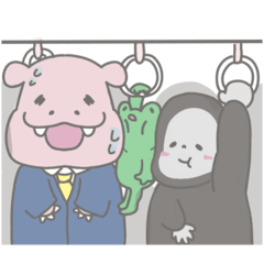 [LINEスタンプ] ゴリラとカエルくんはおともだち