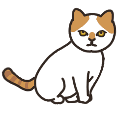 [LINEスタンプ] うごく。懐かない猫 - ハチワレ茶白トビ