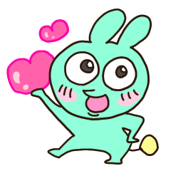 [LINEスタンプ] ずっ友うさぎ