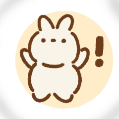 [LINEスタンプ] ラテアートうさぎ