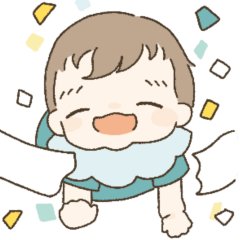 [LINEスタンプ] ふわもちほっぺの赤ちゃん！日常スタンプ