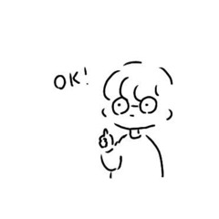[LINEスタンプ] 丸メガネさん