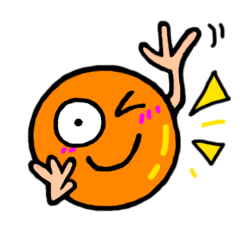 [LINEスタンプ] 毎日使える日常会話のオレンジボール1