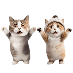 [LINEスタンプ] 踊る！ダンス猫（敬語）