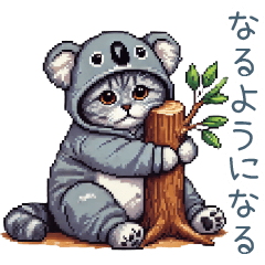 [LINEスタンプ] マイペースこあら猫ちゃん【かわいい】