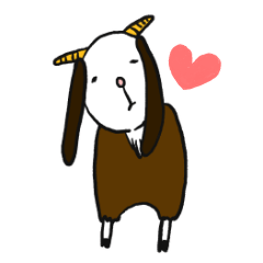 [LINEスタンプ] とぼけ顔のやぎ