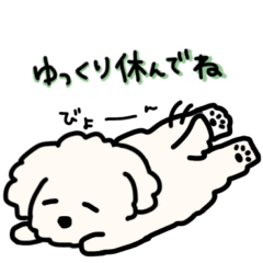 [LINEスタンプ] ふわふわ犬もこ太の毎日使えるスタンプ