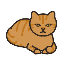 [LINEスタンプ] うごく。懐かない猫 - 茶トラ