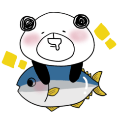 [LINEスタンプ] 釣りに行きたいぐるぐるぱんだ