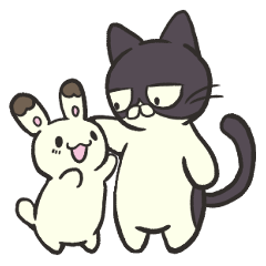 [LINEスタンプ] ぶちねこさんと恋うささん2