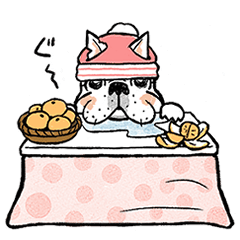 [LINEスタンプ] にしさん家のフレブル・グウさんと家族