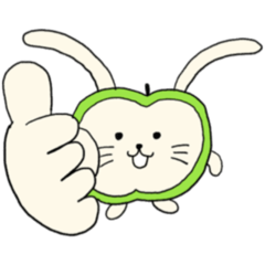 [LINEスタンプ] りんごウサギ