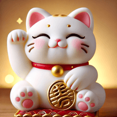 [LINEスタンプ] もちもち招き猫（Mochi Neko）