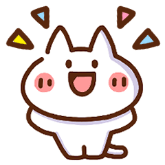 [LINEスタンプ] しろねこビッグスタンプ