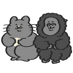 [LINEスタンプ] ちんちら with Gorilla