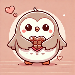 [LINEスタンプ] チョコ抱っこフクロウ