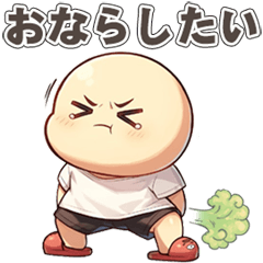 [LINEスタンプ] 丸い頭、面白い短髪顔