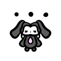 [LINEスタンプ] かわいい黒うさぎの日常会話