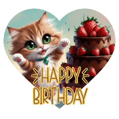 [LINEスタンプ] ねこちゃん誕生日3