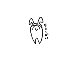 [LINEスタンプ] にっこりうさ吉