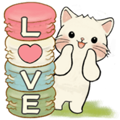 [LINEスタンプ] スイーツを添えて ♡ 笑顔を運ぶ猫たち