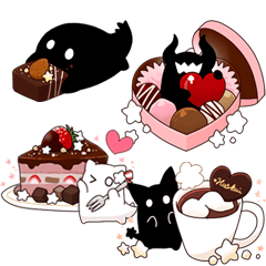 [LINEスタンプ] ホシクイとチョコレート2