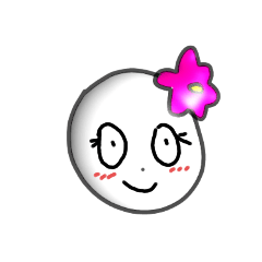 [LINEスタンプ] 手作り(handmade）Pinkflowerwhitewoman