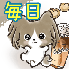 [LINEスタンプ] 愛犬♡パピヨンdeご挨拶【毎日使える】