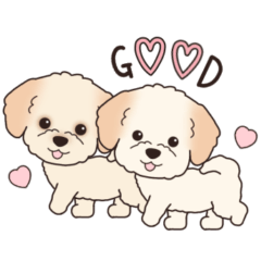 [LINEスタンプ] 背景動く‼犬スタンプ＃6『マルプー』