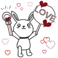 [LINEスタンプ] 大人ボルドー♡手書き風♡プチうさぎ