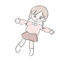 [LINEスタンプ] ゆるい女の子たちともの