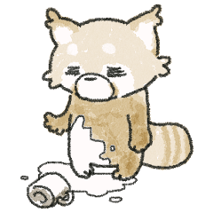 [LINEスタンプ] ふびんな色白レッサーパンダ