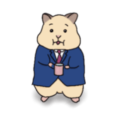 [LINEスタンプ] もぐもぐハムリーマン