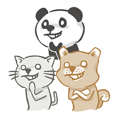 [LINEスタンプ] 悪い顔の3人さん