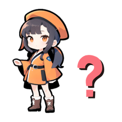 [LINEスタンプ] オレンジ帽子の女の子