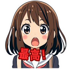 [LINEスタンプ] 驚きの女の子、驚きの言葉をつぶやきます。