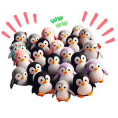 [LINEスタンプ] フェルトペンギン日和