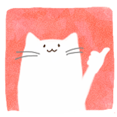 [LINEスタンプ] 【日常】しろねこ