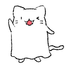 [LINEスタンプ] おばけちゃんねこ