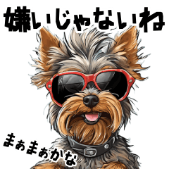 [LINEスタンプ] 上から目線なロックなヨークシャテリア