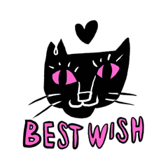 [LINEスタンプ] 黒にゃんすたんぷ