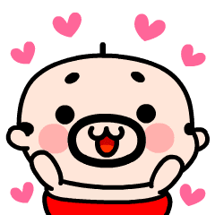 [LINEスタンプ] 【動】元祖おやじ君の無難なラブ♡